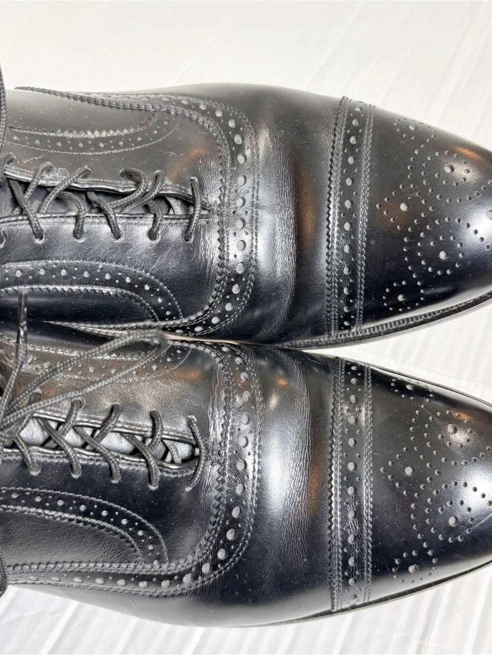 Allen Edmonds Strand Cap-toe Oxford Dress Shoes Size 11D Black Leather Brogue